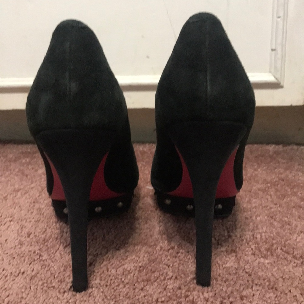 Black peep toe heels - Picture 4 of 5